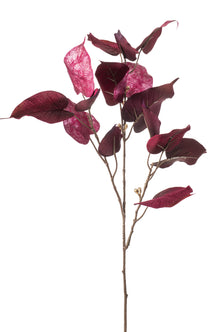 Emerald Kunsttak Ficus velvet 70cm paars