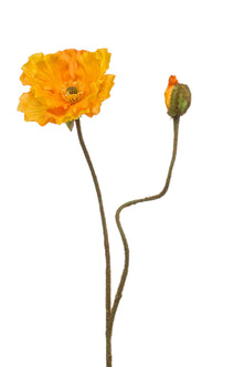 Emerald Kunstbloem Klaproos 74cm geel