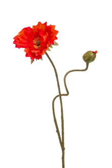 Emerald Kunstbloem Klaproos 74cm rood