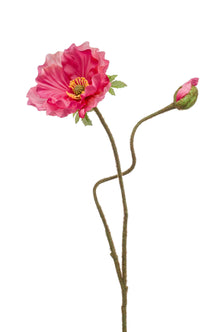 Emerald Kunstbloem Klaproos 74cm roze