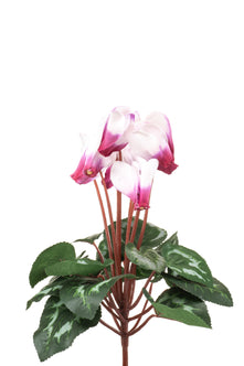 Emerald Kunstplant Cyclamen wit/beauty 30cm