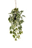 Emerald Kunst Hangplant Ivy in pot groen/wit 70cm