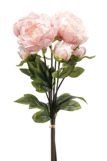 Emerald Kunstbloem Pioenroos Bundel 50cm licht roze