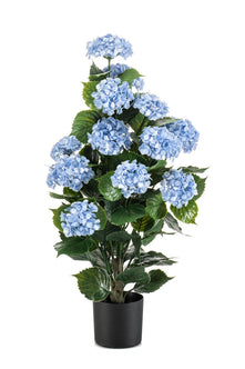 Emerald Kunstplant Hortensia in pot UV 90cm blauw
