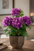 Emerald Kunstplant Hortensia 45cm blauw in pot