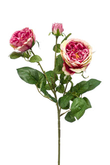 Emerald Kunstbloem Roos roze/paars 58cm