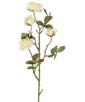 Everplant Kunstbloem Roos Wit 58 cm