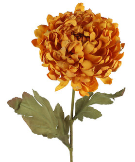 Everplant Kunstbloem Chrysanthemum Oranje 60 cm